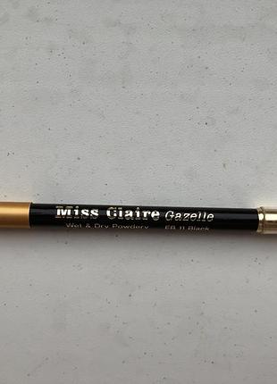 Карандаш пудровый для разметки бровисту черный олівець