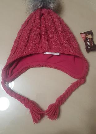 Бомбезна шапочка на флісі 53-54р!