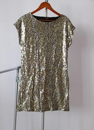 Шикарное платье в паетки river island 2