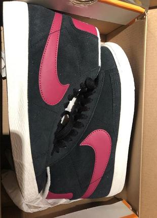 Кроссовки хайтопы. nike blazer mid vintage suede. оригинал!9 фото