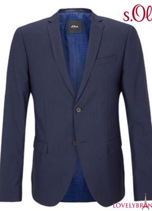 S.oliver premium 170€ шерстяной пиджак 100% шерсть мериноса мужской классический жакет10 фото