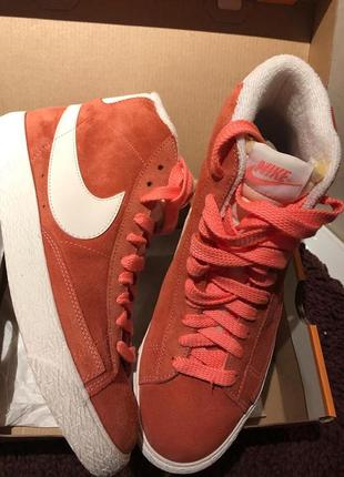 Кросівки хайтопы. nike blazer mid vintage suede. оригінал!