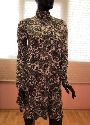 Платье под горлышко asos, вискоза, размер 48-50