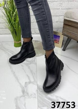 Жіночі стильні черевики на байці/хутрі з натуральної шкіри та замші 🤩4 фото