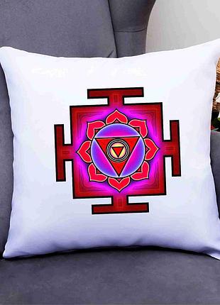 Декоративна подушка з принтом "янтра. yantra. kamana yantra. кам'яна янтра" push it