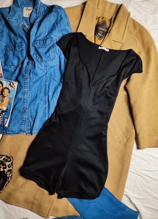 Zara зара комбинезон комбез короткий с шортами в рубчик6 фото