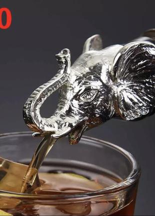 Дозатор в пляшку топер металевий фігурка тварини слон ідеальний подарунок1 фото