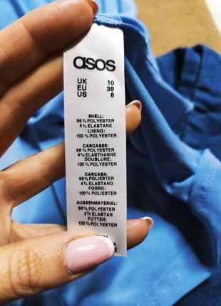 Asos-асосок плаття блакитне міді з відкритими плечима класичне ошатне святкове7 фото