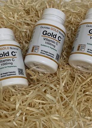 Вітамін с gold вітамін с, california gold nutrition 1000 mg 60 рослинних капсул