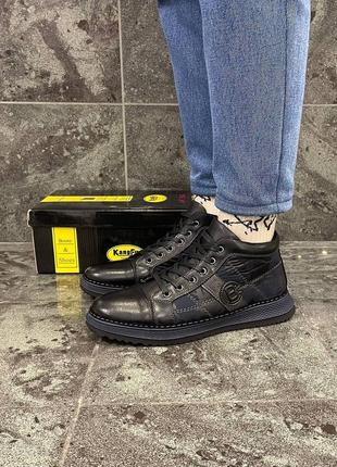 Мужские кожаные ботинки casual / классические ботинки из натуральной кожи