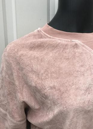 Велюровая кофточка в пыльно-розовом цвете4 фото