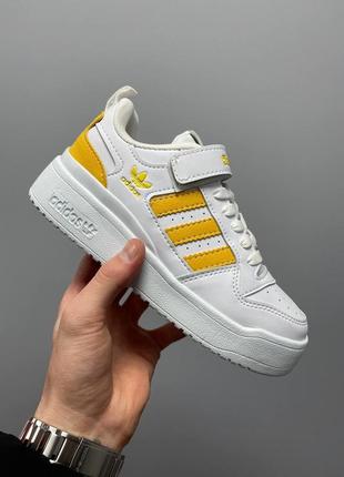 Кросівки adidas forum low ‘white yellow’