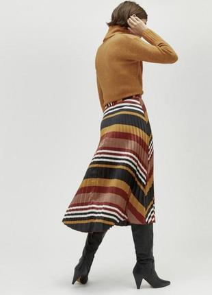 Сатиновая плисерованная  юбка миди5 фото