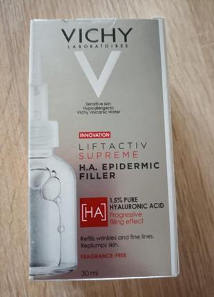 Антивікова сироватка vichy liftactiv supreme ha epidermic filler з гіалуроновою кислотою для скороче1 фото