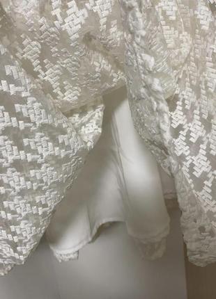 Пышная юбка миди из вышитой органзы3 фото