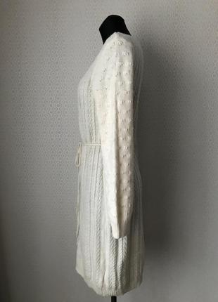 Ошатне в'язане плаття молочного кольору від h&amp;m, розмір м4 фото