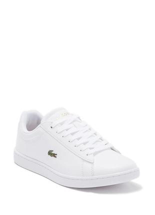 Кеды lacoste, белые кеды lacoste, кожаные кеды lacoste, women's white hydez 119 leather sneaker