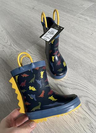 Крутые резиновые сапоги сапоги динозавр primark 20-21 (13,5 стелька)