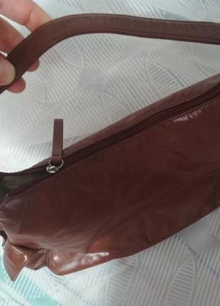 100% кожа фирменная вместительная сумка хобо кожаная качество!7 фото