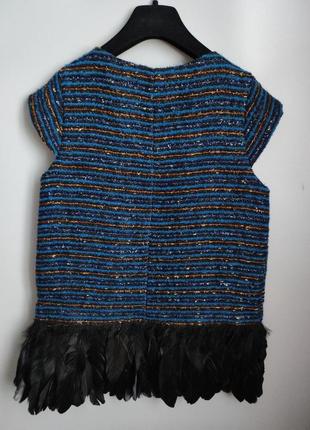 Блуза з натуральним пір’ям