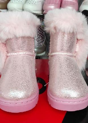 Зимние замшевые эко уги, ботинки  для девочки с опушкой толстые легкие прошитые3 фото