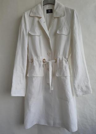 Оригінал bogner льон білий плащ плаття trench coat3 фото