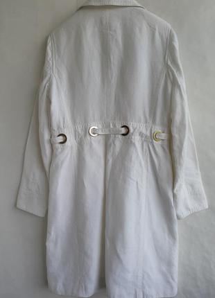 Оригінал bogner льон білий плащ плаття trench coat4 фото