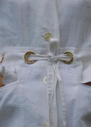 Оригінал bogner льон білий плащ плаття trench coat6 фото