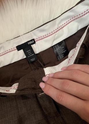 Льняные качественные брюки от бренда hm в красивом коричневом цвете 100% лен8 фото