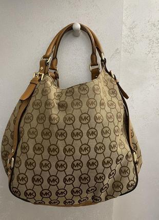 Сумка michael kors bedford logo jacquard,оригінал5 фото