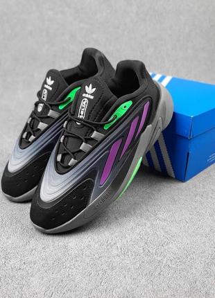 Кроссовки adidas ozelia black/violet1 фото