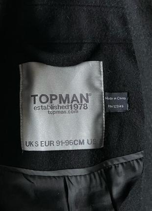 Пальто topman шерсть 61%7 фото