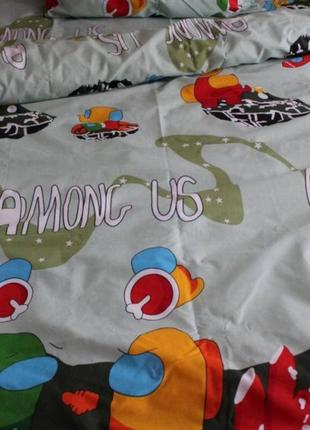 Детское постельное белье полуторка амонг ас. амонгас. постельное белье для мальчика!2 фото