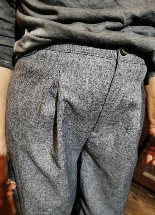 Брюки с защипами высокая посадка shein базовые офисные штаны зауженные4 фото