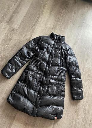 Брендовий теплий чорний пуховик пальто куртка tommy hilfiger