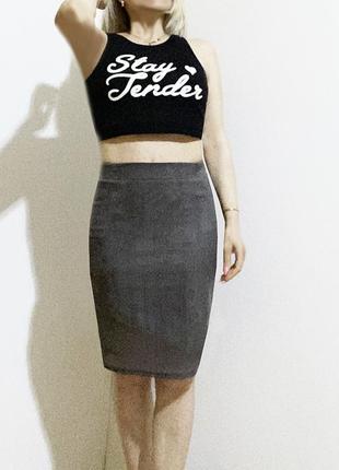 M юбка облегающая карандаш миди по колено