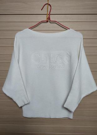 Молочный свитер джемпер кофта chloe 🐚 xs/s - наш 38-40рр нюанс1 фото