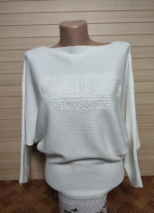 Молочный свитер джемпер кофта chloe 🐚 xs/s - наш 38-40рр нюанс8 фото