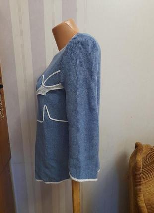 Асіметричний блакитний  джемпер светр бавовна  ассиметричный хлопковый джемпер свитер9 фото