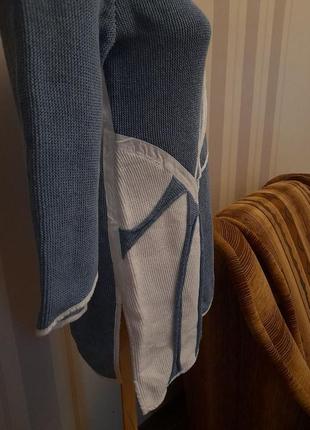 Асіметричний блакитний  джемпер светр бавовна  ассиметричный хлопковый джемпер свитер7 фото
