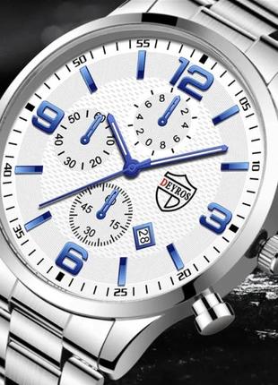 Часы мужские deyros классические с металлическим браслетом1 фото