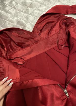 Красное шолковое платье new look4 фото