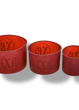 Набор форм из 3 штук для выпечки пасхи, хлеба,  кексов ,тортов, пасок, куличей  силиконовая с буквами хв красн