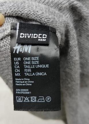 Ніжне сіре тепле в'язане пончо h&amp;m3 фото