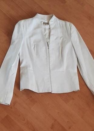 Белая кожаная куртка formula joven 42 размер4 фото