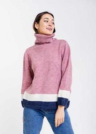 Женский вязаный свитер теплый, зимняя кофта