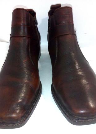 🥾 стильные кожаные зимние ботинки от бренда rieker, р.37 код b37246 фото