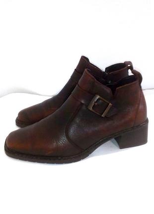 🥾 стильні шкіряні зимові черевики від бренда rieker, р.37 код b3724