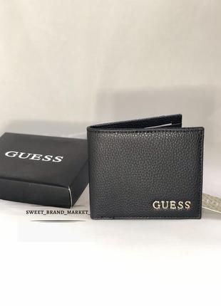 Гаманець чоловічий чорний guess, кошелек мужской