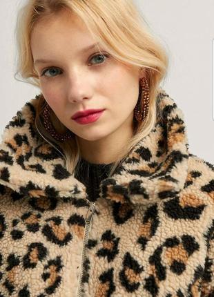 Леопардова куртка stradivarius3 фото